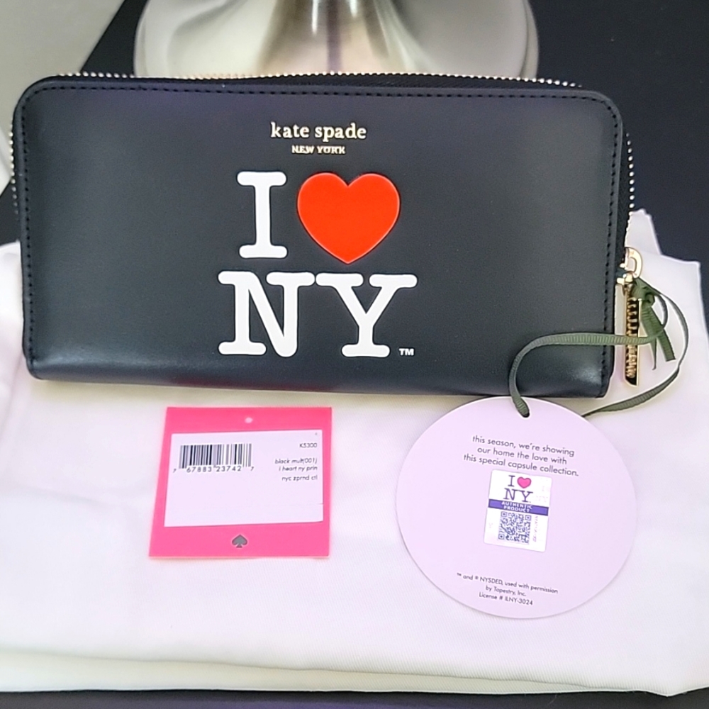 Kate pade I ❤️NY black multi wallet